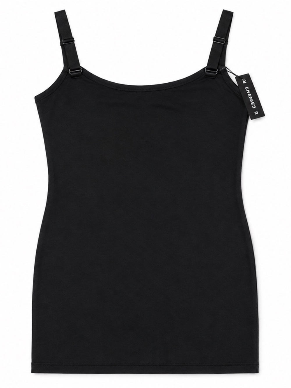 Women's Black Adjustable-Strap Camisole Tank Top